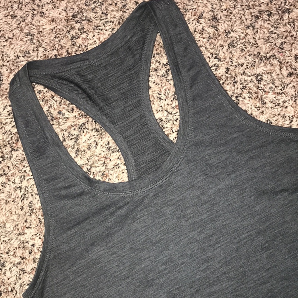 VUORI Performance Lux Racerback Tank Dark Gray 16” P2P | Like New! - Picture 3 of 4